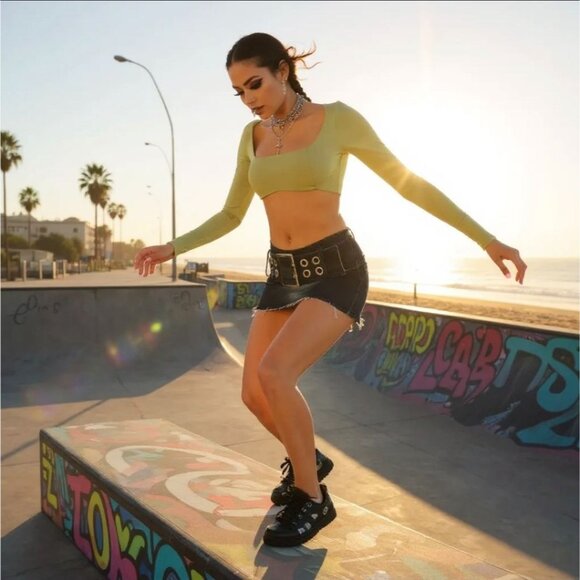 Tresser Peridot Straight To The Point Long-Sleeve Crop Top Vinyl Reverie Edition - Picture 1 of 2